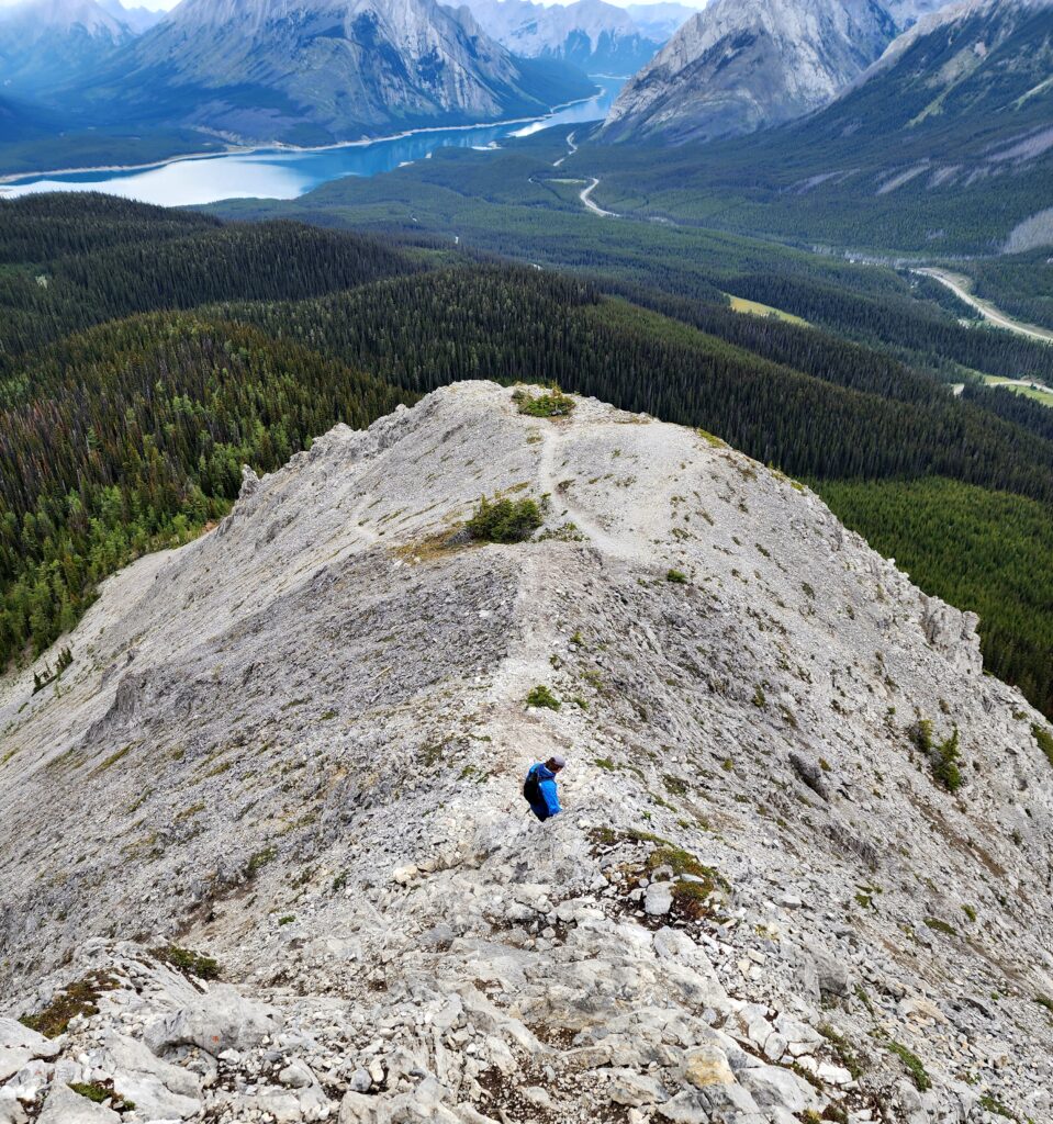 Henry-Scrambling-Down-Tent-Ridge